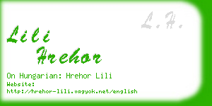 lili hrehor business card